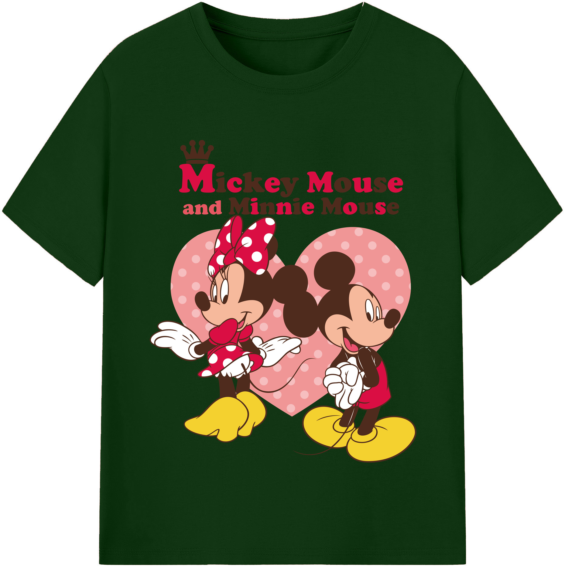 （画像用） ミッキーマウス Mickey Mouse 綿100％半袖Tシャツ（フロントプリント）